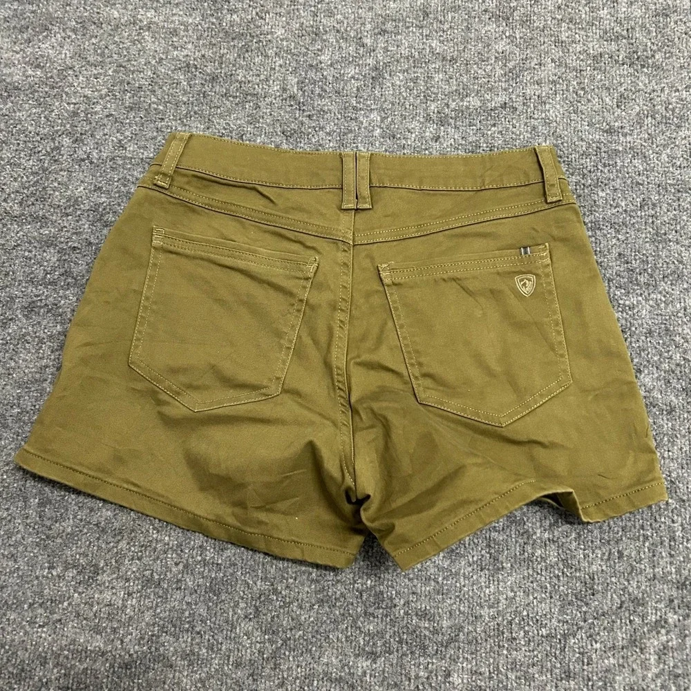 Kuhl Shorts Womens Size 8 Olive Green Stretch Outdoor Hiking Utility Casual